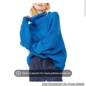 Free people swim too deep Blue Sweater